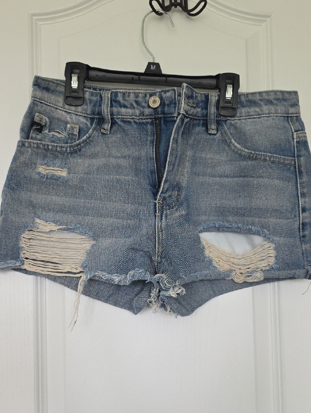 KanCan Light Blue Distressed Denim Cutoff Shorts
